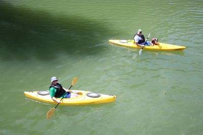 Floating on Palisades Lake